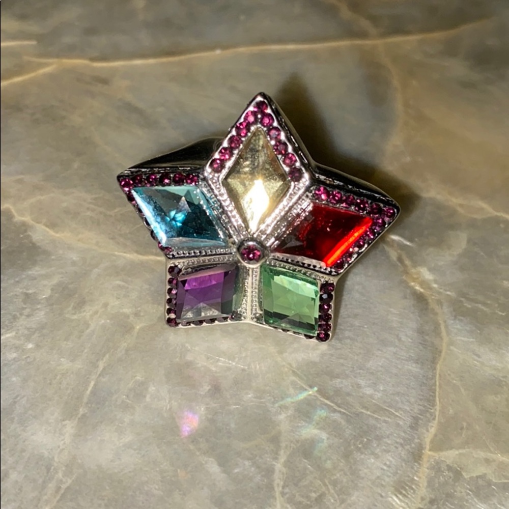 Multicolored Star Shaped Ring